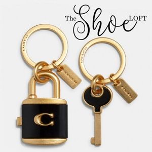 Coach Vintage Lock & Key Bag Charm Key Ring
